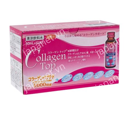 Nước uống Collagen Shinnippai Top 5000mg Hộp 10 Chai Nhật